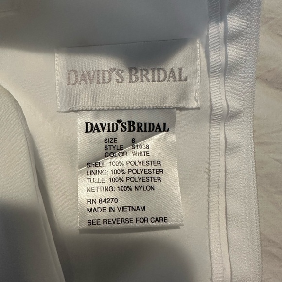 David's Bridal White and Black Kids Formal Dresses - Picture 7 of 7